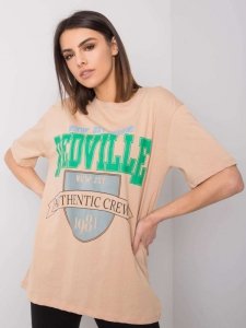 T-shirt-327-TS-2126.71-beżowy rozmiar - M
