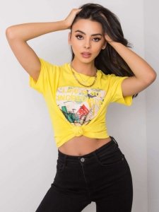 T-shirt-PM-TS-SS21TX58.12-żółty rozmiar - M