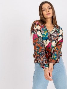 Bluzka-DHJ-BZ-6033-2.46P-brązowy rozmiar - ONE SIZE