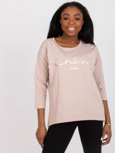 Bluzka-RV-BZ-7767.99-beżowy rozmiar - L/XL
