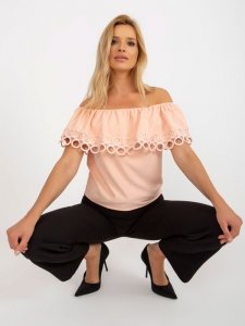 Bluzka-LK-BZ-506350.28P-brzoskwiniowy rozmiar - 40