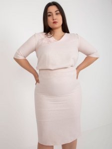 Spódnica-LK-SD-506697.95-jasny różowy rozmiar - 46