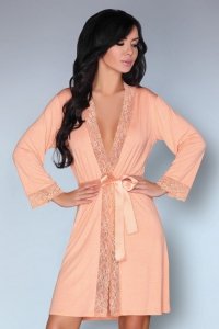 Szlafrok Natela LC 90381-1 Kore Peach Collection Pink Różowy LivCo Corsetti Fashion rozmiar - L/XL