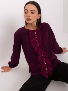 Bluzka-LK-BZ-506673.36-ciemny fioletowy rozmiar - 40