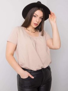 T-shirt-RV-TS-6320.85P-beżowy rozmiar - 4XL
