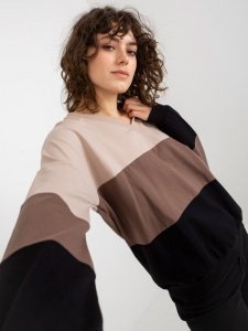 Bluza-RV-BL-8328.34X-czarno-beżowy rozmiar - L/XL