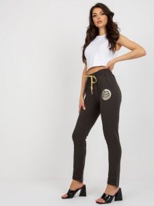 Spodnie dresowe-RV-DR-6742.57-ciemny khaki rozmiar - M
