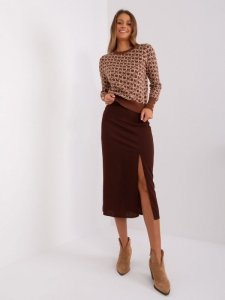 Spódnica-LK-SD-509445.72P-ciemny brązowy rozmiar - S/M