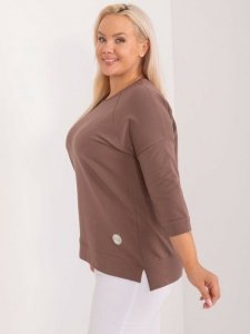 Bluzka-RV-BZ-9221.95-brązowy rozmiar - ONE SIZE