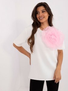 Bluzka-LK-BZ-509686.92-ecru rozmiar - S/M