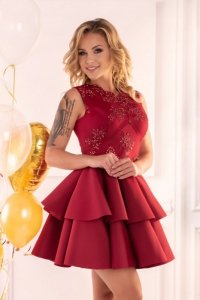 Sukienka Karieela Wine Red 90543 rozmiar - L
