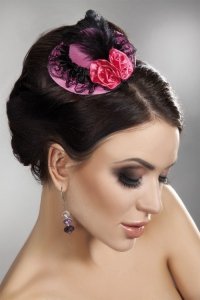 Mini Top Hats Pink Różowy LC 12027 Model 9 LivCo Corsetti Fashion Model 9