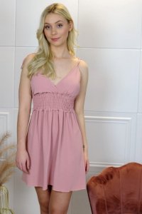Merribel letnia sukienka na ramiączkach Rumina Pudrowy Róż/Powder rozmiar - ONE SIZE