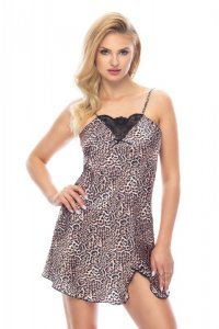 Koszulka Yamila II (Satin Nightdress) Leopard