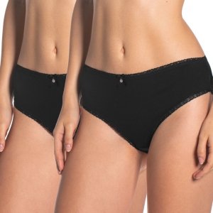 Figi bikini L-4000BI 2-pak czarne plus