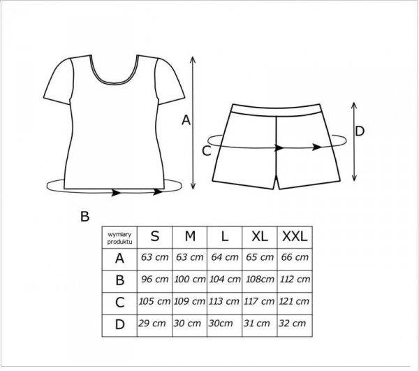 PIŻAMA DAMSKA W SERCA - ADORE