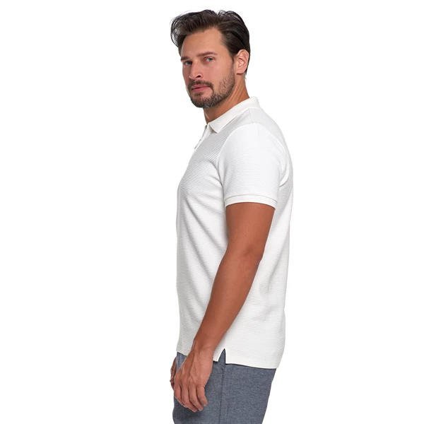 KOSZULKA POLO MĘSKA Z ZAMKIEM I KOŁNIERZYKIEM OTP3600-001