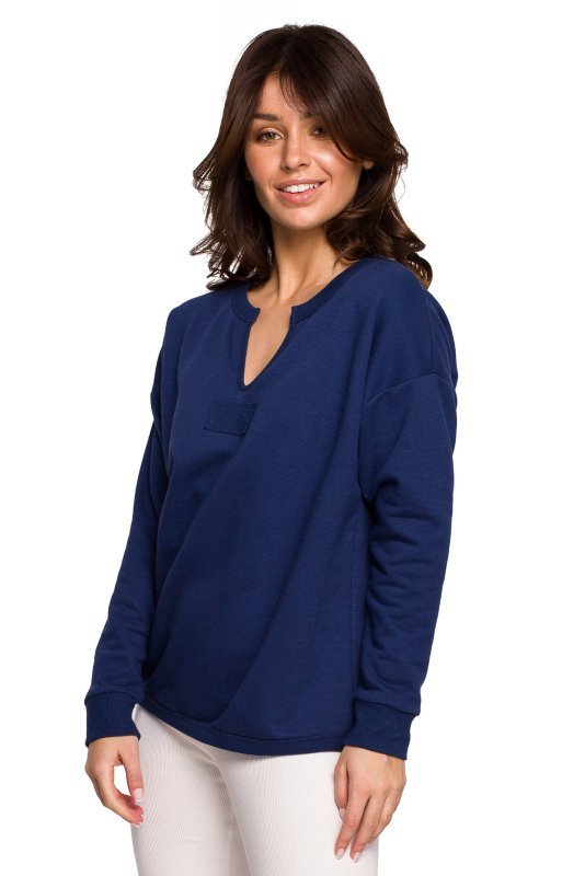 BeWear B225 Bluza z wycięciem w dekolcie - atramentowa