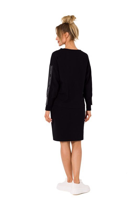Moe M727 Bluza z lampasami - czarna
