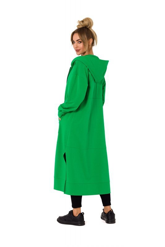 Moe M729 Bluza długa jak parka - soczysta zieleń