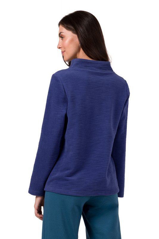 BeWear B268 Bluza z wysokim kołnierzem - indygo