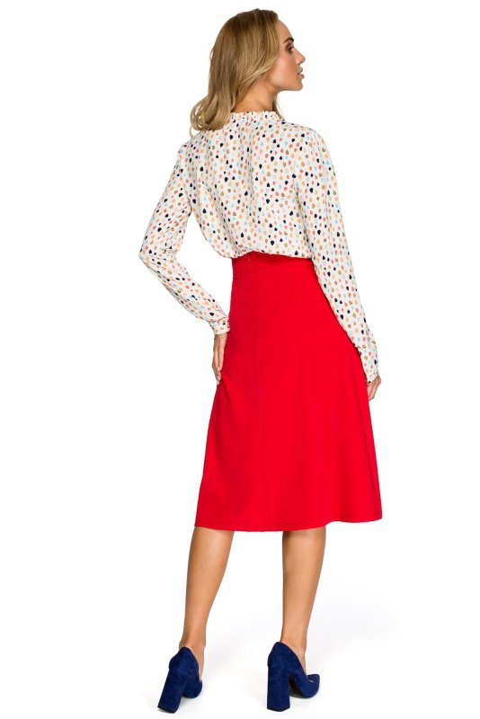 Stylove S133 Spódnica lekko rozkloszowana - czerwona