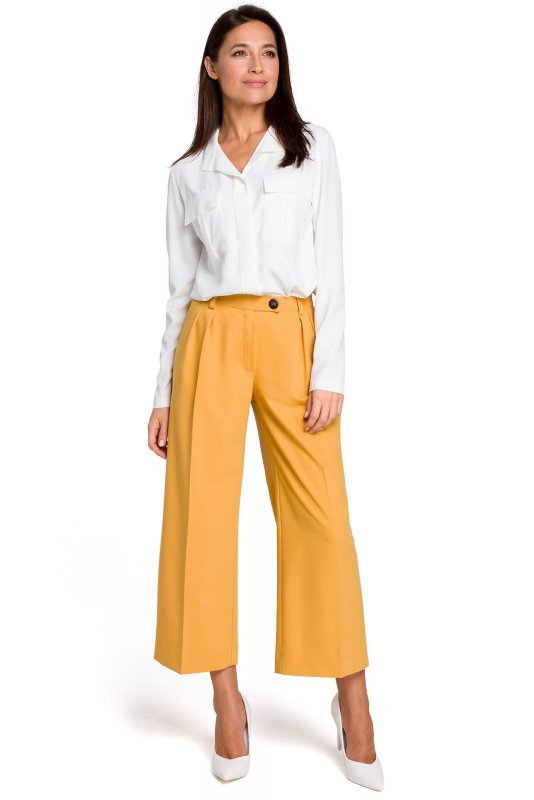 Stylove S139 Spodnie cullotes - żółte