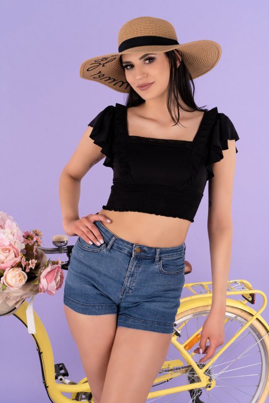 Merribel Darita Black B27 bluzka top