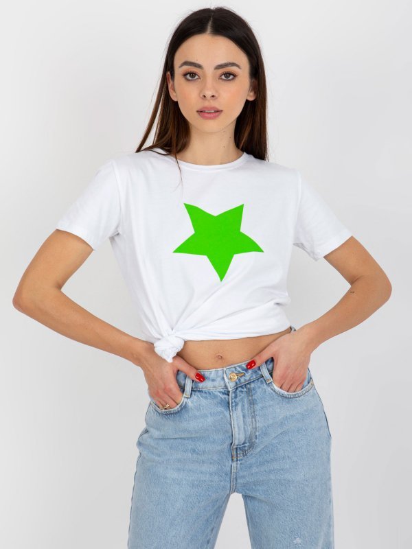 T-shirt-RV-TS-8626.00-biało-zielony rozmiar - L/XL