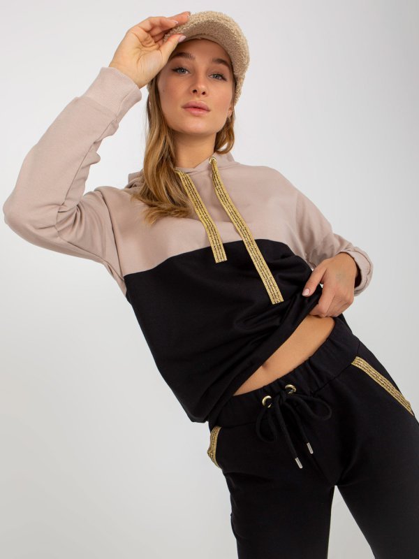 Komplet-RV-KMPL-8419.96P-czarno-beżowy rozmiar - L/XL
