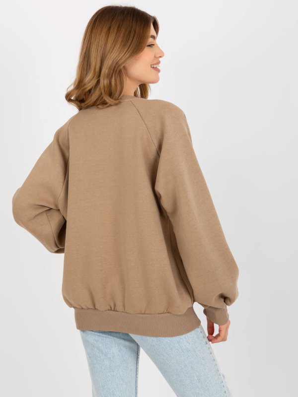 Bluza-EM-BL-N652.46-ciemny bezowy rozmiar - L/XL