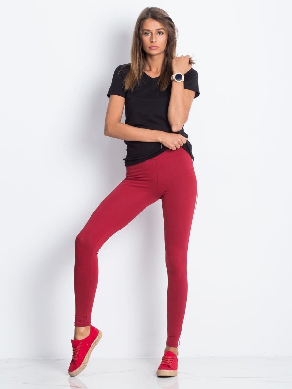 Leginsy-RV-LG-4954.53-bordowy rozmiar - L