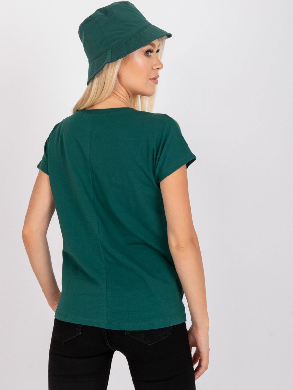 T-shirt-RV-TS-4832.35P-ciemny zielony rozmiar - S