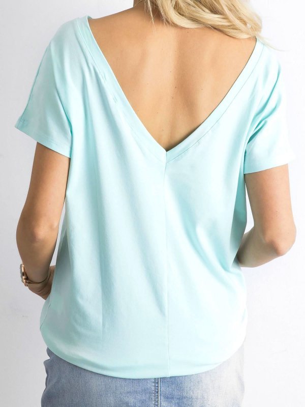 T-shirt-RV-TS-4662.27P-mietowy rozmiar - XL