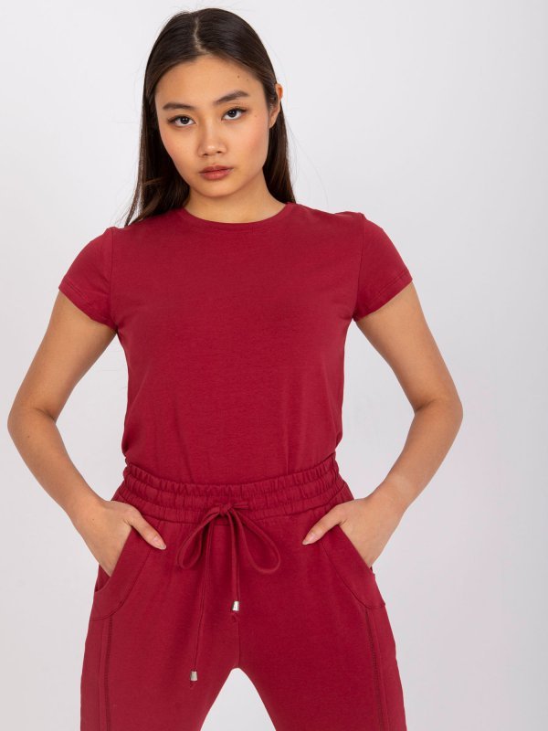 T-shirt-RV-TS-4623.42-bordowy rozmiar - XL