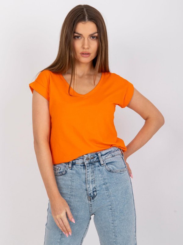 T-shirt-RV-TS-7543.12X-pomarańczowy rozmiar - S