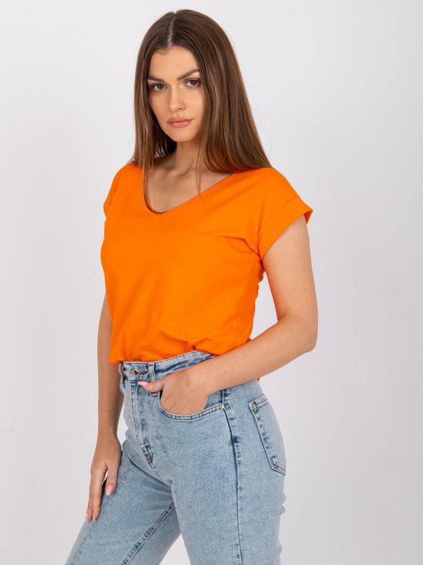 T-shirt-RV-TS-7543.12X-pomarańczowy rozmiar - S