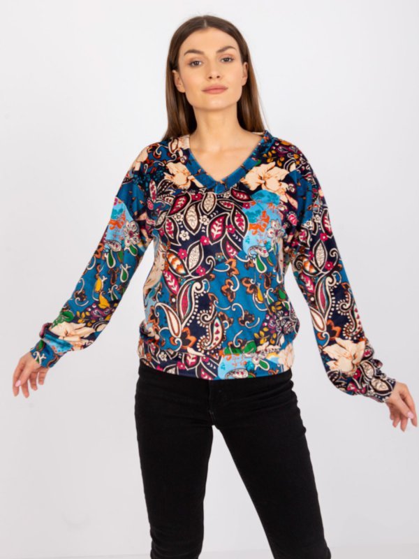 Bluzka-DHJ-BZ-6033-2.46P-ciemny niebieski rozmiar - ONE SIZE