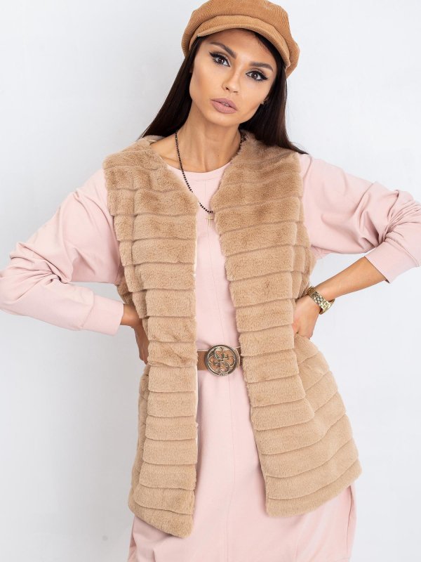 Kamizelka-TW-KZ-2114.09P-beżowy rozmiar - XL