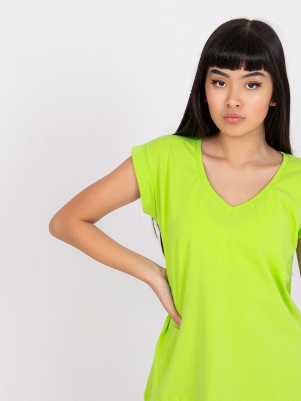 T-shirt-RV-TS-7543.12X-fluo zielony rozmiar - M