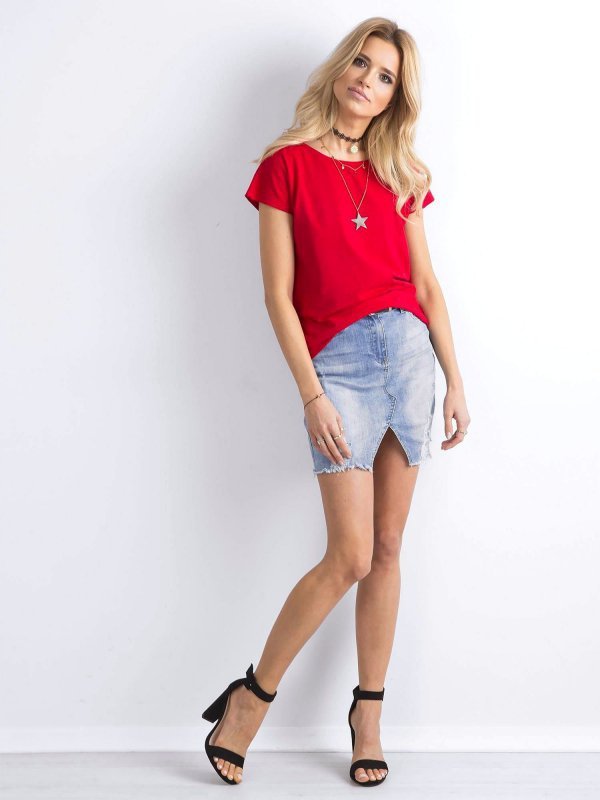 T-shirt-RV-BZ-4622.20-czerwony rozmiar - S