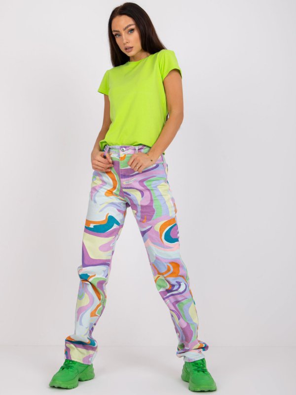T-shirt-RV-TS-4623.84-fluo zielony rozmiar - S