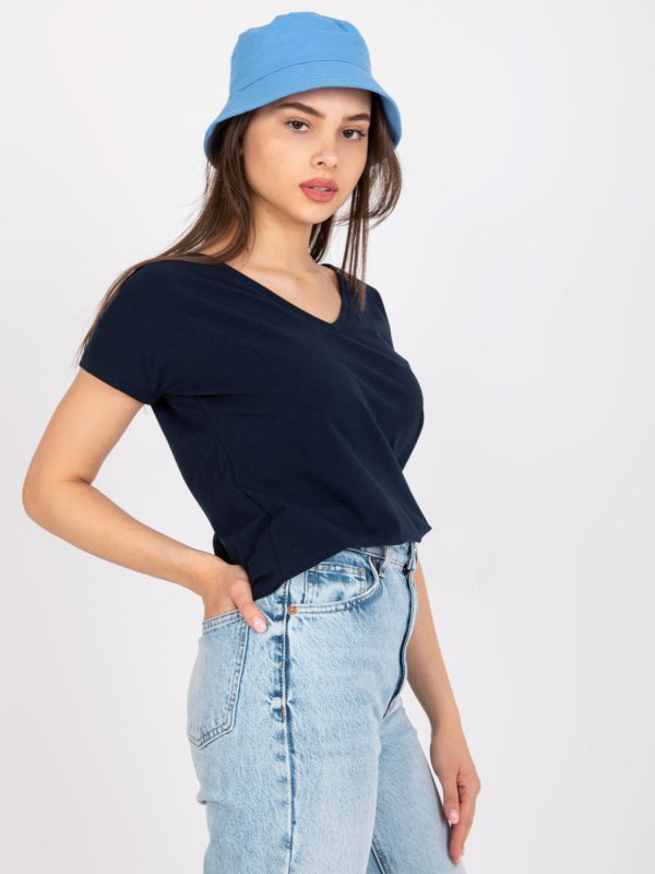 T-shirt-RV-TS-4832.42P-granatowy rozmiar - XS