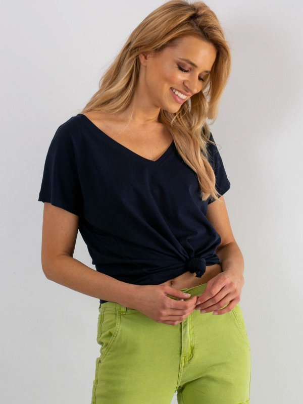 T-shirt-RV-TS-4832.42P-granatowy rozmiar - M