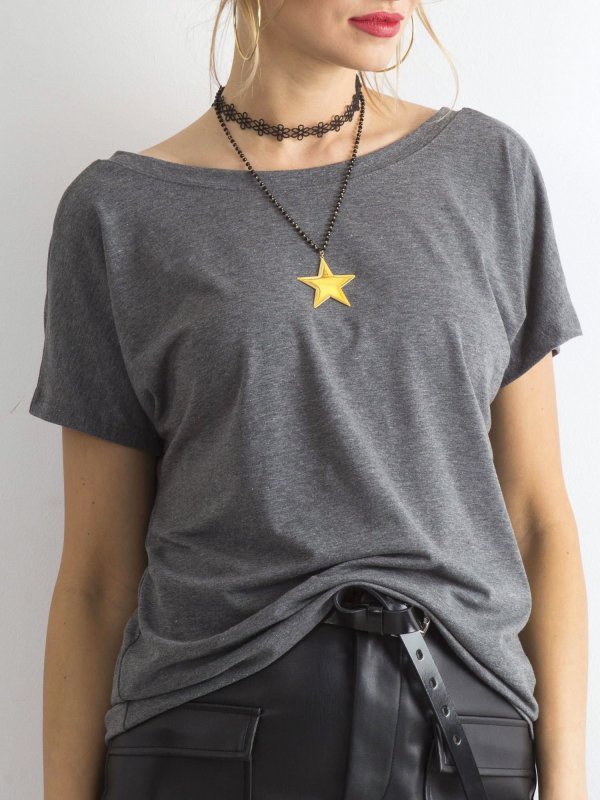 T-shirt-RV-TS-4662.37P-ciemny szary rozmiar - XL