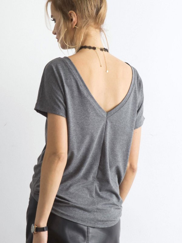 T-shirt-RV-TS-4662.37P-ciemny szary rozmiar - XL