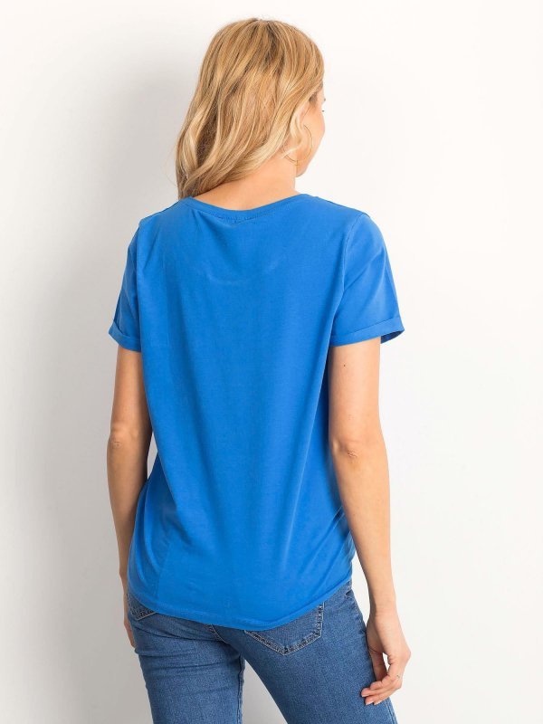 T-shirt-RV-TS-4838.60P-ciemny niebieski rozmiar - S