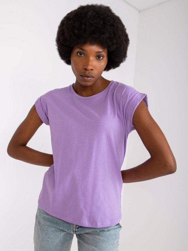 T-shirt-RV-TS-4833.67P-fioletowy rozmiar - XS