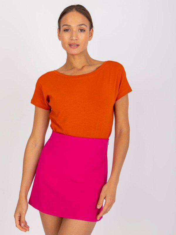 T-shirt-RV-TS-4662.39P-ciemny pomarańczowy rozmiar - L