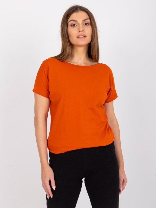 T-shirt-RV-TS-4662.39P-ciemny pomarańczowy rozmiar - XL